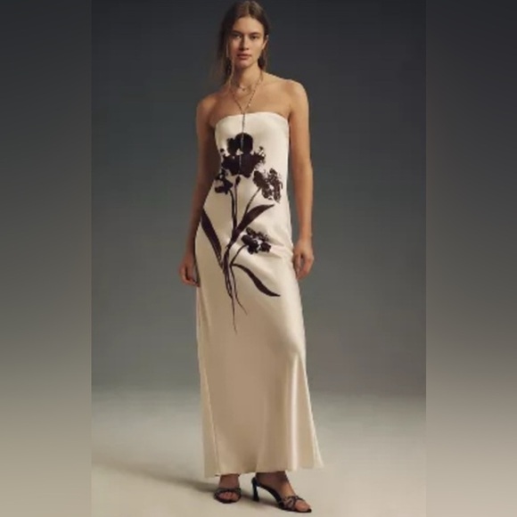 Anthropologie Dresses & Skirts - ANTHROPOLOGIE: The fleur strapless maxi slip dress gown XS